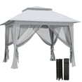 thumbnail image 1 of Outsunny 12' x 12' Pop-up Tent Gazebo Instant Canopy, Light Grey, 1 of 10