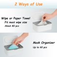 thumbnail image 4 of Wipes Dispenser, Wipe Holder for Baby & Adult, Seposeve Refillable Wipe Container, Keeps Wipes Fresh, One-Handed Operation, Easy Open/Close Wipes Pouch Case (Gray), 4 of 7