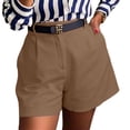 thumbnail image 4 of MYAOYINo Boundaries Womens High Waisted Pleated Shorts Summer Casual Dressy, 4 of 5