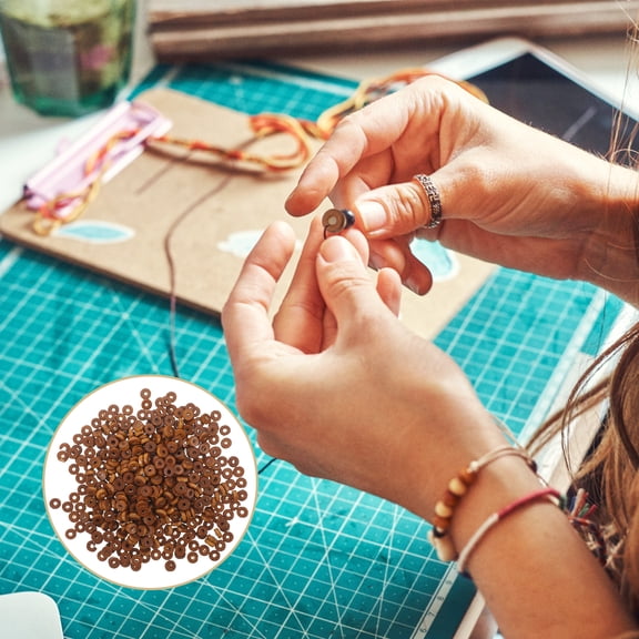 Dytern Jewelry Making 1000pcs Mini Wooden Beads Jewelry Crafts Beads Delicate Making Beads Multi-function Beads DIY Beads