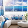 thumbnail image 1 of Blue Salt Lake under Clouds - Large Seascape Art Canvas Print, 1 of 3