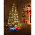 thumbnail image 5 of Navy Blue Snowflake Christmas Christmas Tree Skirt 48 Inches Large Christmas Skirt Tree, Hello Winter Snowflake Tree Skirt Christmas Decorations for Fireplace Party Holidays Indoor Outdoor, 5 of 7