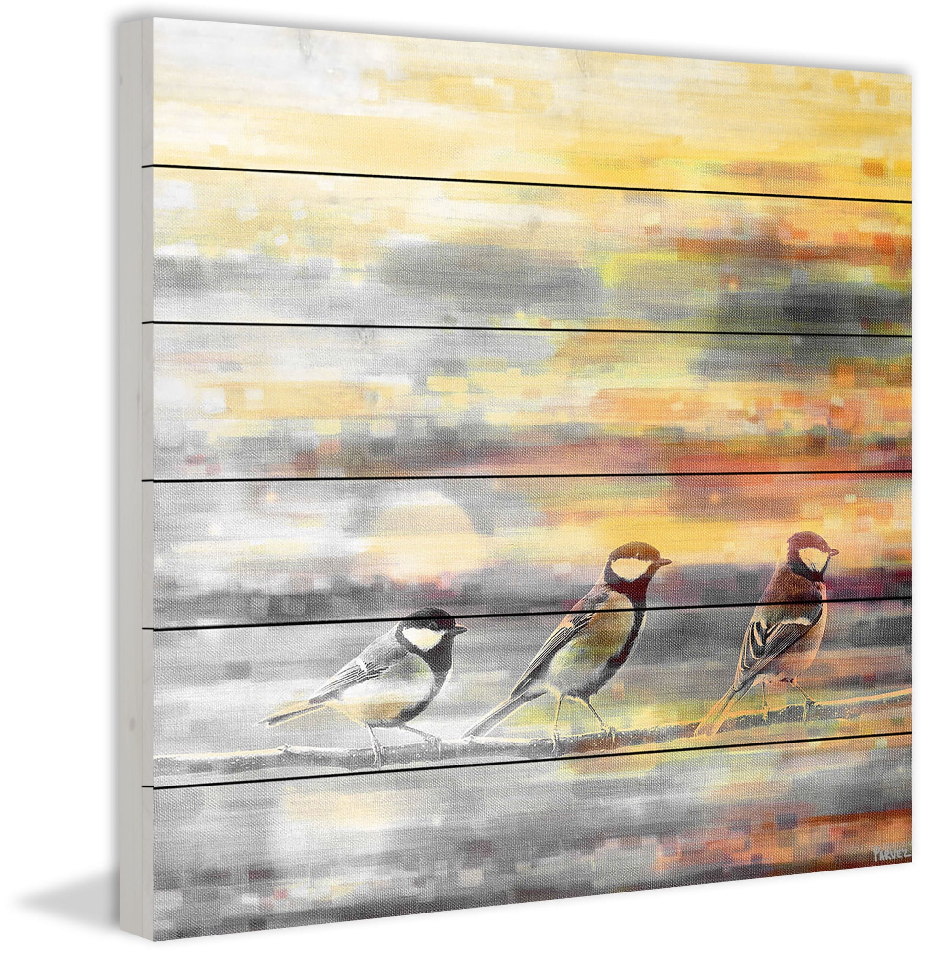 Parvez Taj Pitkin Art Print on White Pine Wood