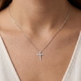 thumbnail image 3 of MomentWish Cross Necklace for Women 1.2 Carat Moissanite Cross Pendant 925 Sterling Silver Christmas Easter Christian Jewelry Gifts, 3 of 11