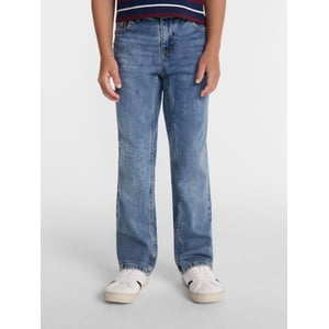 Wonder Nation Boys Vintage-Inspired Distressed Straight Fit Jeans