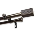 thumbnail image 2 of InStyleDesign  Birch Adjustable Double Curtain Rod Black 48 to 84 inch Black Finish, 2 of 5