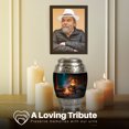 thumbnail image 4 of Yatskia Night Campfire Mini Memorial Keepsake Urns for Human Ashes Adult Mother and Father, Medium Cremation Burial Urn for Ashes Adult Male, (Monar 10 Inch and 3 Inch), 4 of 8