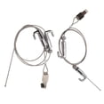 thumbnail image 5 of 2pcs Picture Rail Hanging System Professional Adjustable Picture Hanging Wire Kit for Exhibition Art Gallery 1 Meter/3.28ft, 5 of 5