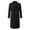 Black, variant on ohmzyzo Men's Wool Blend Pea Coat Notched Collar Single Breasted Overcoat Warm Winter Thermal Trench Coat with Pockets Black 3XL