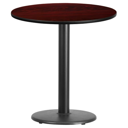 Wrought Iron Base Dining Table Flash Furniture 24'' Round Laminate Table Top with 18'' Round Table Height Base, Multiple Colors ()
