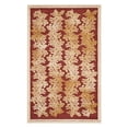 thumbnail image 3 of SAFAVIEH Martha Stewart Plume Stripe Floral Area Rug, Red, 2'7" x 4', 3 of 8