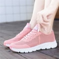 thumbnail image 5 of CAICJ98 Womens Sneakers Fashion Casual Shoes Lightweight Walking Shoes Comfortable Mesh Breathable Lace Up Tennis Shoes for Women Pink,5.5, 5 of 6