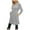 Grey, variant on felwors Women's Knit Dress Long Sleeve Casual Crew Neck Tunic Dresses with Pockets Button Side Fall Winter Trendy Outfits Grey, S