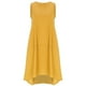 thumbnail image 1 of Gibobby Vestidos para Mujer Casuales Falda larga de cuello redondo de verano para mujer, sin mangas, de tamaño, suelta, de Color sólido, larga, chaleco (Amarillo,G), 1 of 4