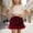 F-199Red, variant on ZHOGXU Big Kids Girls Skirt Elastic Waist Solid Color Sequins Comfortable Stylish Skirts For Party And Daily Wear Black 3-4 Years