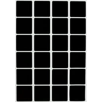 Royal Green Blank Sticker Square Labels 25mm (1 inch) in Black - 600 Pack