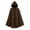 Brown, variant on WASFDN Renaissance Hooded Cloak Halloween Costume Medieval Cosplay Wizard Witch Cape,Black