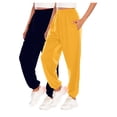 thumbnail image 1 of ameIAEA Women 2 Pack Sweatpants Drawstring Workout Running Pants Elastic Waist Lounge Pants, 1 of 2