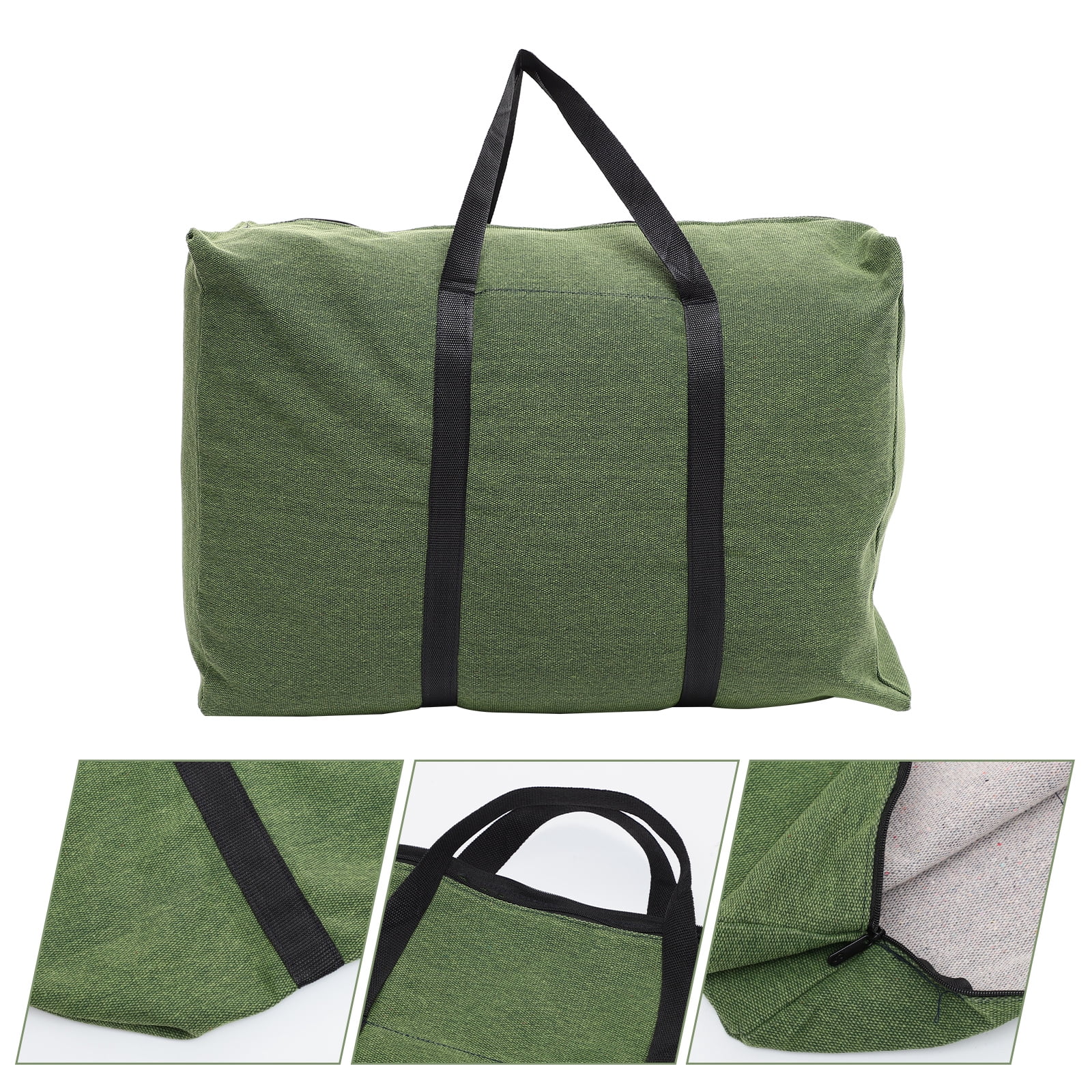 HOKARUA Large Capacity Travel Duffle Bag Canvas Travel Luggage Bag Large Duffle Bag Olive Green