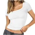 thumbnail image 1 of Birdeem Blouses pour Femmes Mode Été Slim Manches Courtes Blouse, 1 of 12