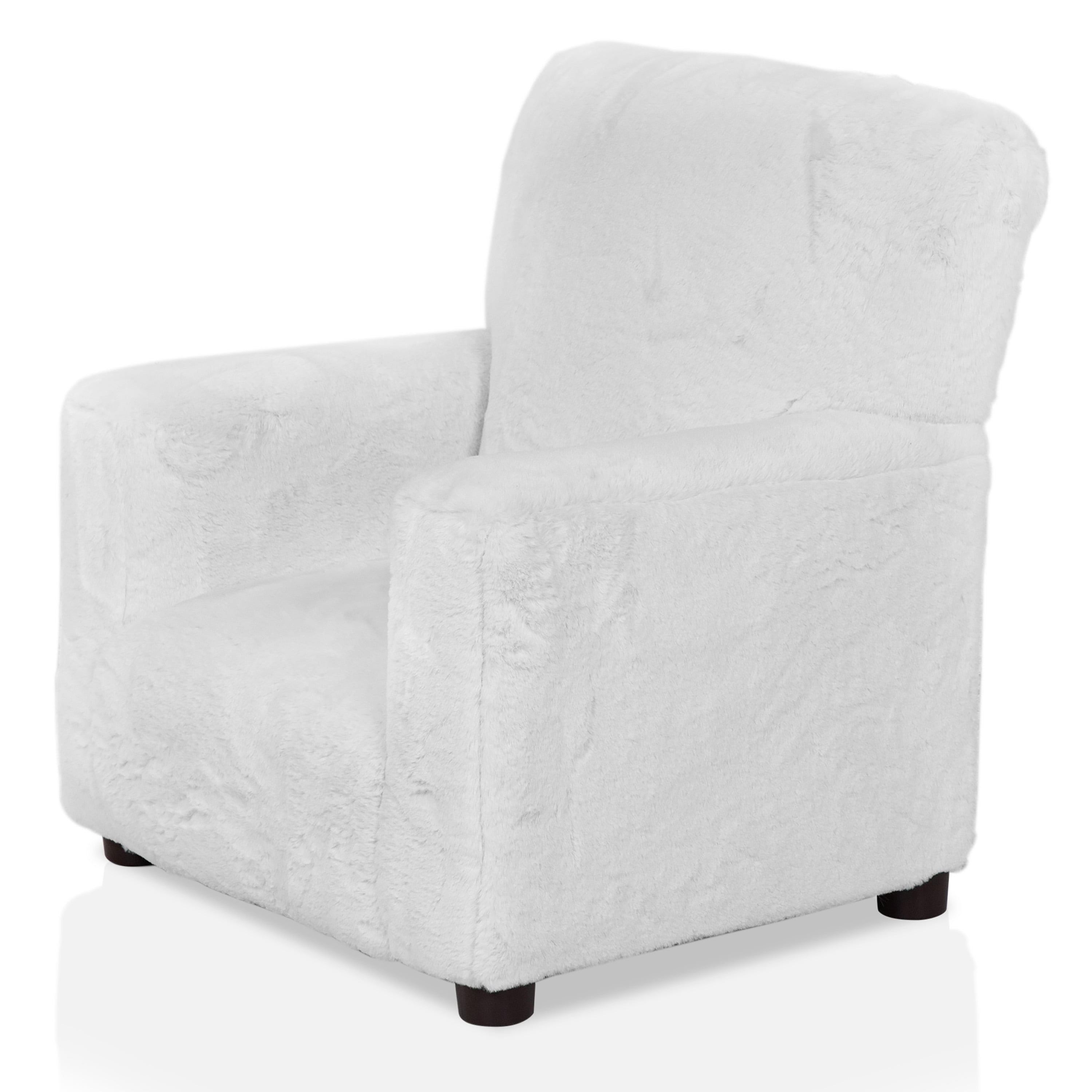 Furniture of America Jobrin Faux Fur Kids' Chair, White