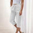thumbnail image 2 of Gunia Capri Sweatpants For Women High Waisted Elegant High Casual Tied Belted Capri Pants Summer Pants, 2 of 4