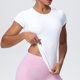 thumbnail image 4 of TaTaai Women's Sports T-Shirt Short Sleeve Crew Neck Fitted Slimming Breathable Naked Feel Yoga Running Gym Pilates Dance Workout Top Gift, 4 of 8