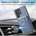 thumbnail image 4 of Phone Case for Samsung Galaxy S23 Ultra 5G Wallet Cover with Screen Protector Slim Ring Stand Credit Card Holder Magnetic Leather Cell Accessories S23Ultra 23S S 23 23Ultra 6.8 inch Women Men Blue, 4 of 13