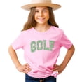 thumbnail image 2 of Cute Green Floral Golf Shirt for Women Teens and Girls Bright Spring Golfer Tee Pink Shirt 2T, 2 of 5