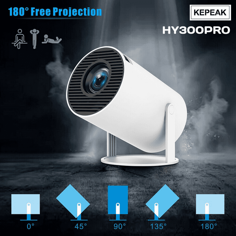 HY300 Mini Projector: 4K, 1080P, WiFi, Portable, Smart HY300 Mini Projector: 4K, 1080P, WiFi, Portable, Smart