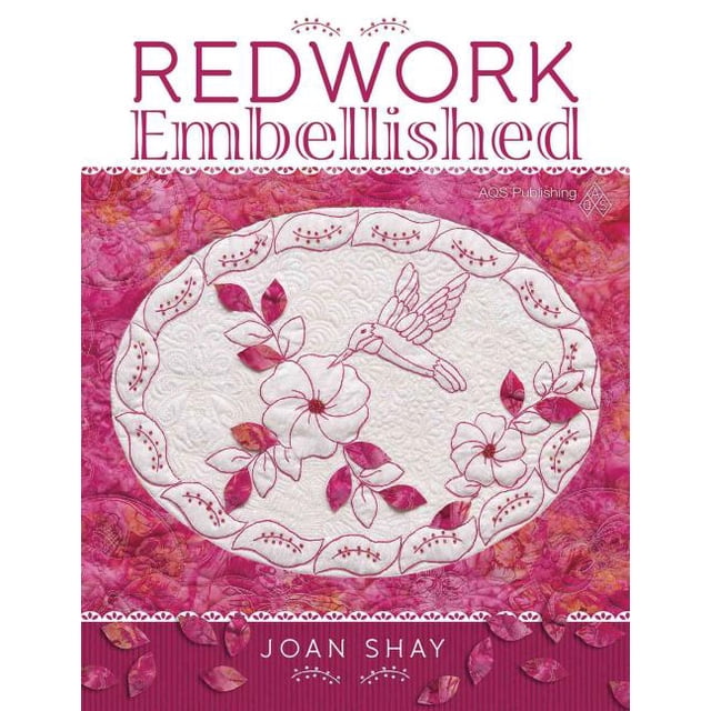 Redwork Embelli, Joan Shay Broché