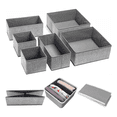 thumbnail image 3 of 6 Pcs Cajas De Almacenamiento Y Organizador De Ropa En Tela Malubero, Gris, 3 of 5
