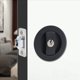 thumbnail image 3 of 4X Cerradura para Puerta de Bolsillo Corrediza Cerradura de Puerta de Bolsillo Redonda de Privacidad Negra Cerradura de Puerta de Bolsillo ContemporáNea Negra con Llaves, 3 of 6