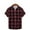 A-Burgundy, variant on Wyobmus Men's Casual Checkered Shirts Regular Fit Button Up Short Sleeve Turndown Collar Work Shirt A-Burgundy