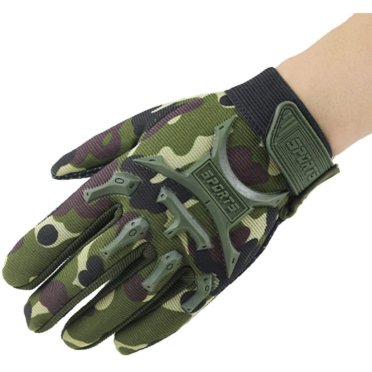 OSLEO Kids Cycling Tactical Gloves – Boys Sport Climbing Fishing Gloves  Anti Slip Full Finger Gloves 