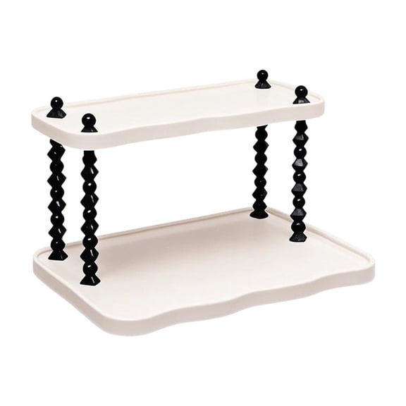 Lilixerw 2-Tier Spice Rack,Desktop Organizer Shelf Counter Shelf Desktop Storage Organizer Standing Seasoning Rack for Countertop Kitchen Office Living Room