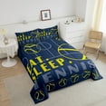 thumbnail image 4 of Tennis Bedding Sets Sport Game Ball Theme Comforter Sets Tennis Room Decor Down Comforter Tennis Sports Comforter Sets Teen Sports Bedding Bed Set 2 Pcs Navy Blue Yellow, 4 of 7