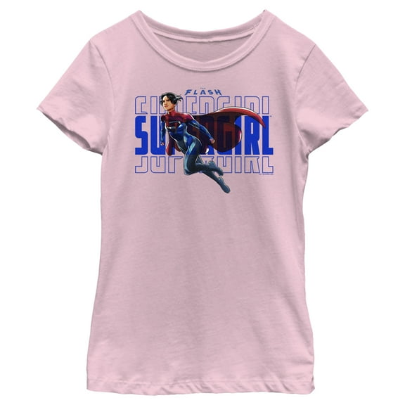 Girl's The Flash Supergirl Sky Flight  Graphic Tee Light Pink X Small
