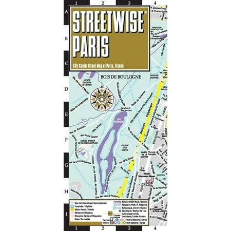 Streetwise paris map - laminated city center street map of paris, france - folded map: