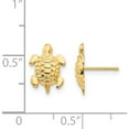 thumbnail image 4 of 14K Yellow Gold Madi K Turtle Post Earrings (11 X 8) Made In United States se2032, 4 of 5
