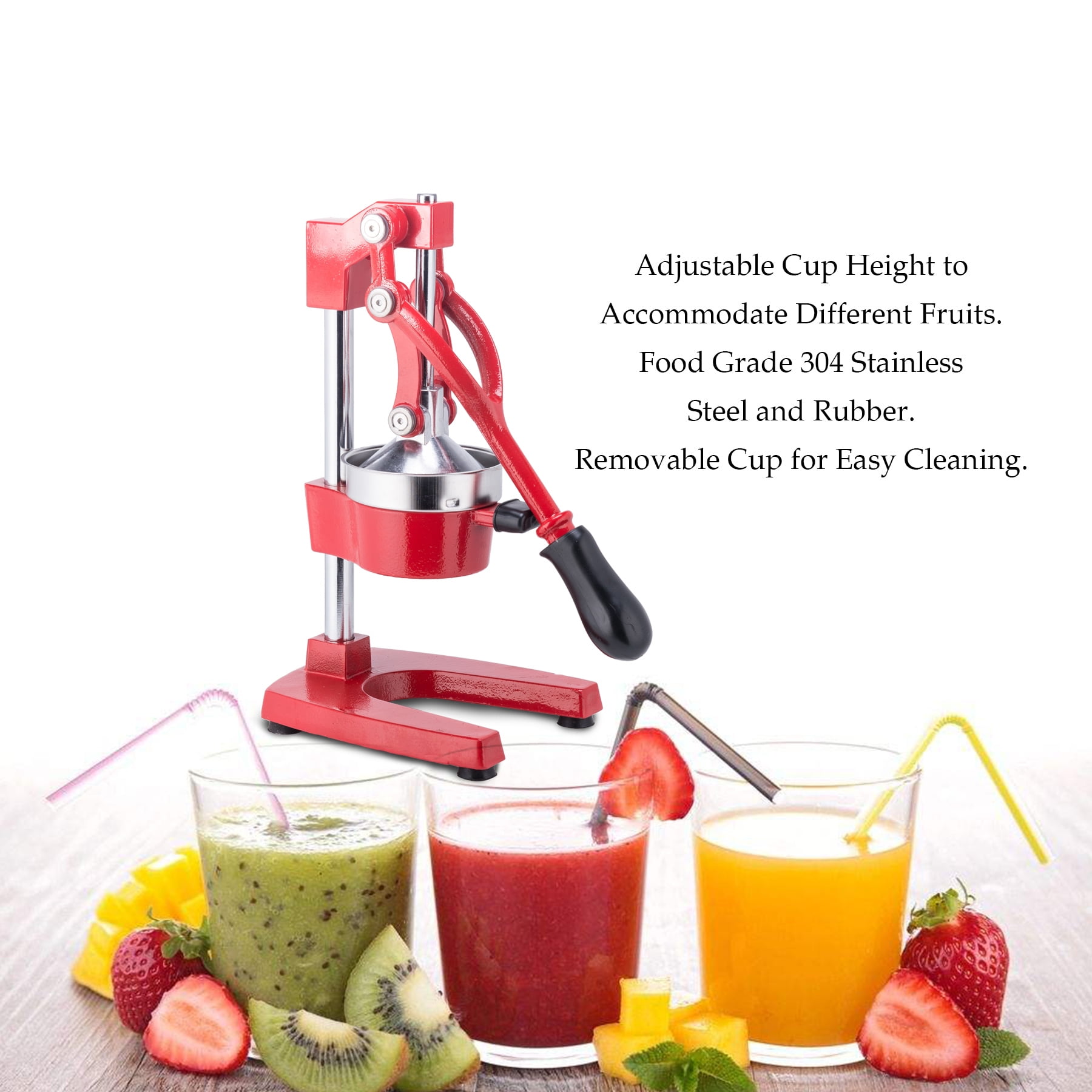 Manual Commercial Grade Citrus Fruit Juicer Machine Cast Iron