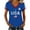 Blue, variant on MEICHEN Women's 250Th Anniversary Print V Neck T Shirt 250Th Anniversary Tshirt Patriotic Tee