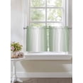 thumbnail image 3 of Half Window Curtains 24 Inches Long, Sage Green Ombre Window Treatment Curtain Drapes, Sage Green White Gradient Modern Short Curtains Tiers for Kitchen Over Sink, 27.5"x24", 2 Panels, 3 of 7