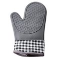 thumbnail image 1 of Oven Mitten Silicone Cotton Heatproof Non-slip Long Kitchen Mitten Baking Mitt, 1 of 9