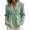 Green, variant on Women's Tie Front Belted Blazer Lapel Collar Long Sleeve Button Front Jacket Fall Winter Trendy Puffed Shoulders Coats Outerwear