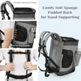 thumbnail image 4 of Pawsse Pet Carrier Backpack for Dogs and Cats up to 15 lbs, 16" H x13.2" L x12" W, Black, 4 of 7