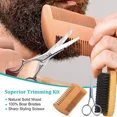 thumbnail image 2 of Men's beard grooming set, beard care set, growth solution, shampoo, electric clipper, double-sided comb, beard brush shampoo, styling board roller, apron, Valentine's Day, Father's Day gift, 2 of 5