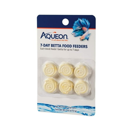 Aqueon Betta Food Feeder, 7-Day, 6-Pack
