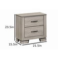 thumbnail image 4 of Best Quality Furniture Rustic Gray Beige Wood Bedroom Set with LED Lighting, 4 of 5