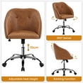 thumbnail image 6 of Yaheetech Modern Faux Leather Desk Chair for Home Office,Retro Brown, 6 of 8